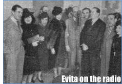 Evita on the radio