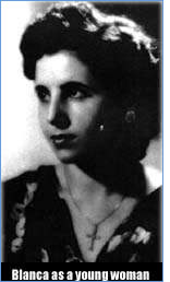 Blanca Duarte as a young woman