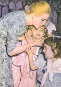 Evita Perón with children